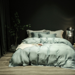 Tencel Bedding Set „Mintscape“. Lyocell bedding sets, 200x230 cm. Elegant and soft lyocell bedding set in mint shade.
