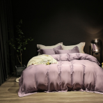 Tencel Bedding Set „Violette“. Lyocell bedding sets, 200x230 cm. Cozy and soft lilac lyocell bedding set.