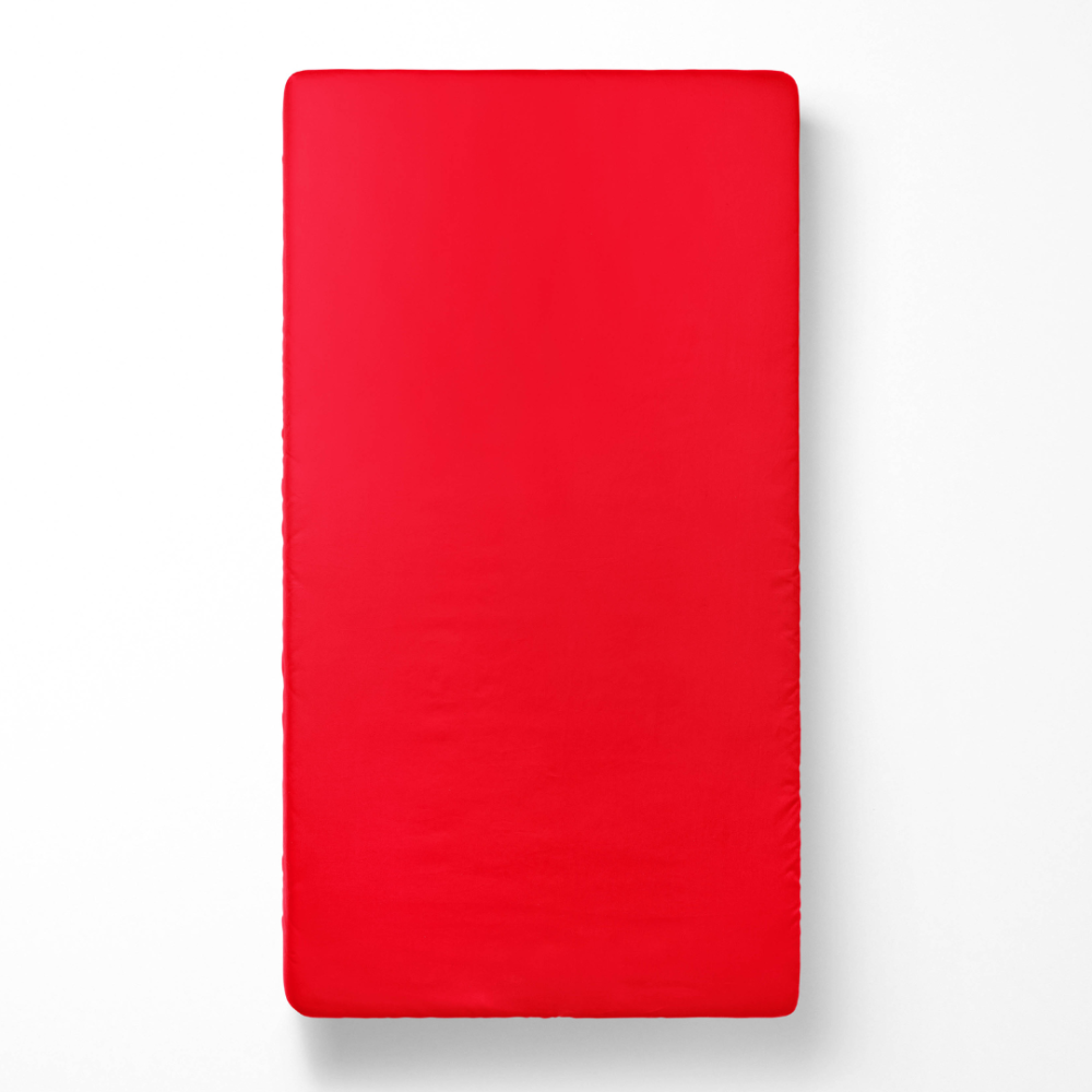 Jersey fitted sheet “Imperial”. Fitted sheets 90x200, 90x200 cm, 140x200 cm, 160x200 cm, 180x200 cm. Bold red fitted sheet – perfect for a standout bedroom style.