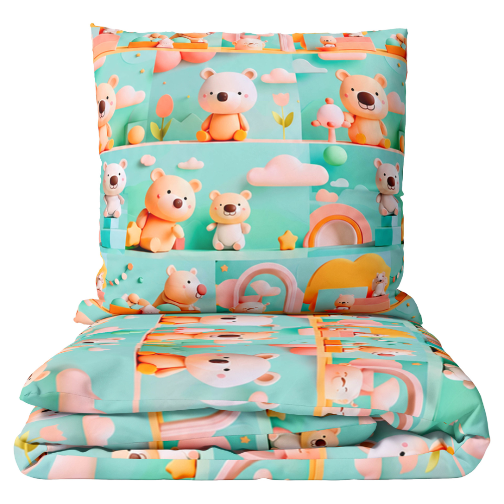 Bedding Set „Bear Adventure“. Bedding sets 155x200, 140x200 cm, 150x200 cm, 160x200 cm Bedding Set „Bear Adventure“. Bedding sets 155x200, 140x200 cm, 150x200 cm, 160x200 cm