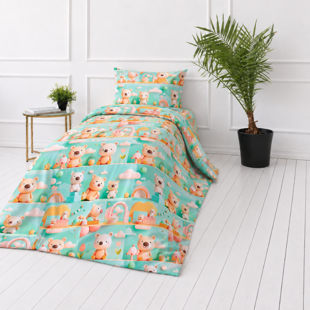 Bedding Set „Bear Adventure“. Bedding sets 155x200, 140x200 cm, 150x200 cm, 160x200 cm Bedding Set „Bear Adventure“. Bedding sets 155x200, 140x200 cm, 150x200 cm, 160x200 cm