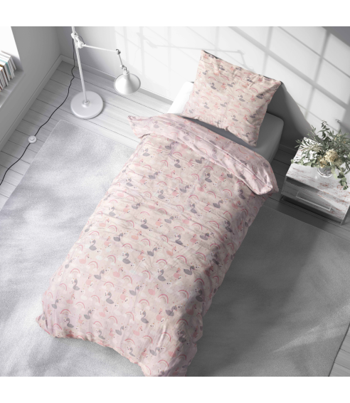 Kids’ bedding set “Swan Dreams”. Kids bedding