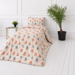 Bedding Set „Tiny Crew“. Bedding sets 155x200, 140x200 cm, 150x200 cm, 160x200 cm. Cream children's bedding set with a repeating colorful bear pattern. Bedding Set „Tiny Crew“. Bedding sets 155x200, 140x200 cm, 150x200 cm, 160x200 cm. Cream children's bedding set with a repeating colorful bear pattern.