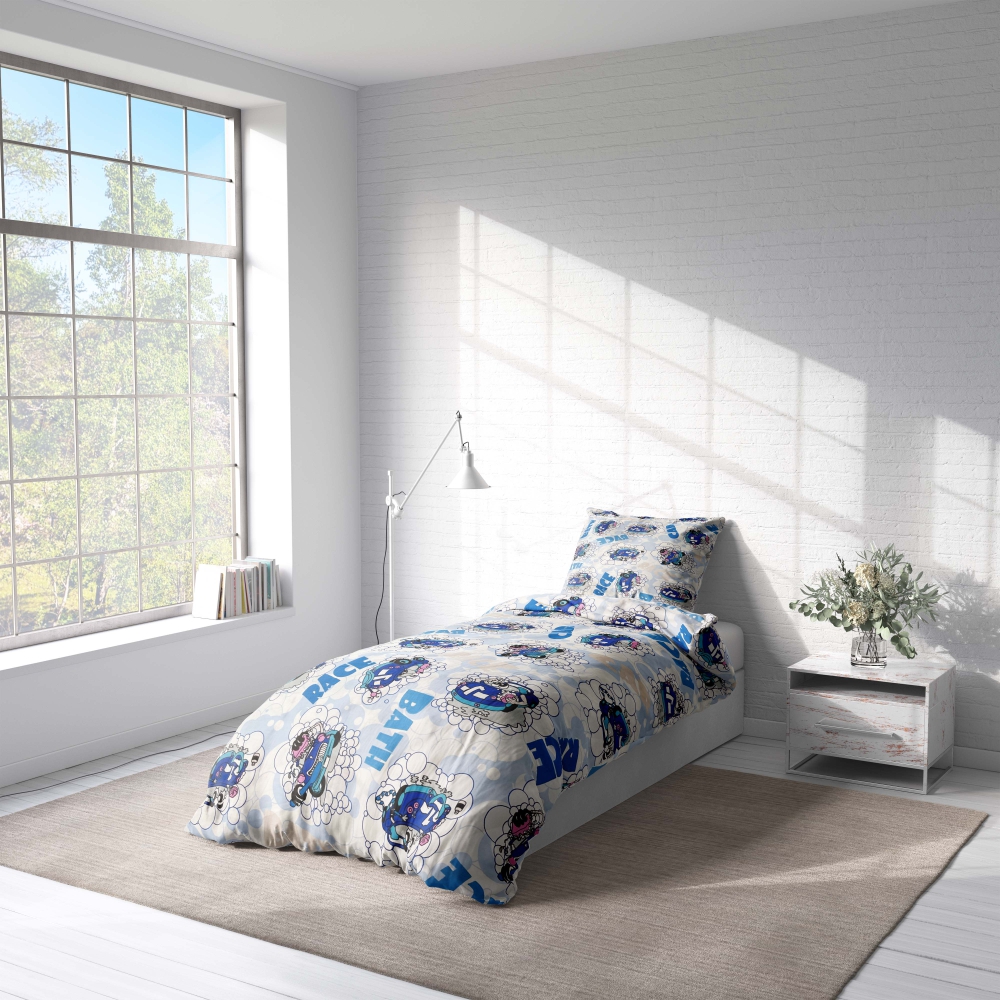 Children’s Bedding Set „Bath blue”. Kids bedding, 140x200 cm