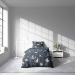 Children’s Bedding Set „Dreambound Cubs”. Bedding sets 155x200, 100x140 cm, 140x200 cm, 150x200 cm, 160x200 cm. Kids’ bedding set with cute bears and botanical details