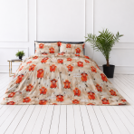 Children’s Bedding Set „Safari Bulls”. Bedding sets 155x200, 100x140 cm, 140x200 cm, 150x200 cm, 160x200 cm. Humorous bedding set with cartoon highland cows and bees.