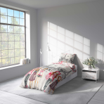 Children’s Bedding Set „Eiffel red”. Red bedding sets, 140x200 cm