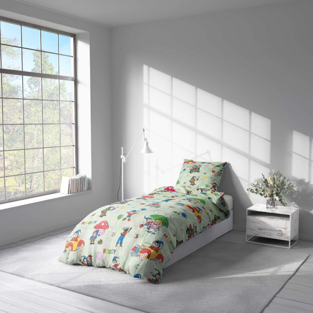 Children’s Bedding Set „Balloons and Friends”. Kids bedding, 140x200 cm