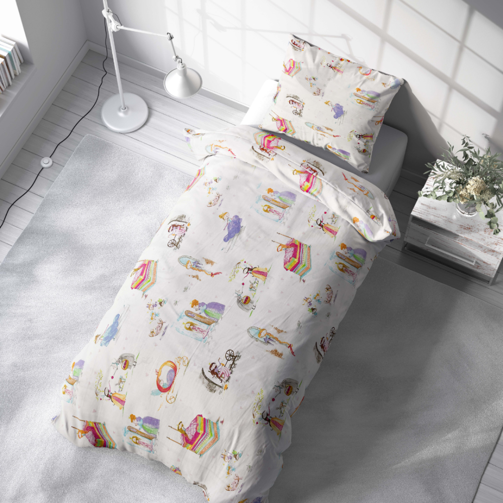 Baby Bedding Set “Fairy Tales”. Baby bedding, 100x140 cm. Colorful and playful bedding set with fairy tale characters, perfect for little ones who love fantasy and adventure.