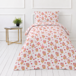 Children’s Bedding Set „Muffins“. Bedding sets 155x200, 100x140 cm, 140x200 cm, 150x200 cm, 160x200 cm. White bedding set with pink cupcakes and colourful hearts Children’s Bedding Set „Muffins“. Bedding sets 155x200, 100x140 cm, 140x200 cm, 150x200 cm, 160x200 cm. White bedding set with pink cupcakes and colourful hearts