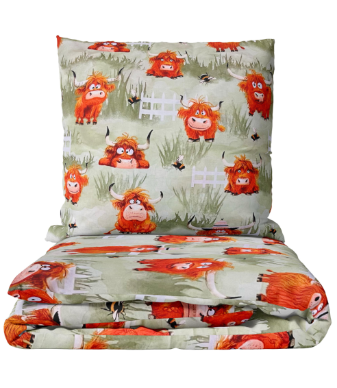 Children’s Bedding Set „Orange Bulls”. Kids bedding