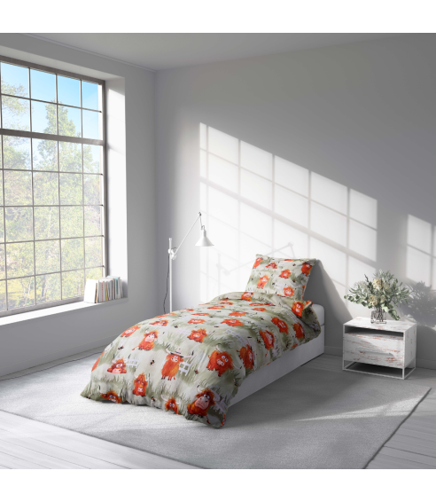 Children’s Bedding Set „Orange Bulls”. Kids bedding