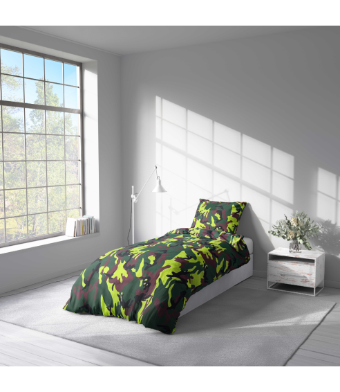 Single bedding set „Camouflage“. Kids bedding