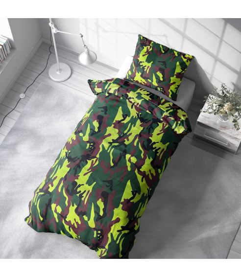 Single bedding set „Camouflage“. Kids bedding