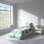 Single bedding set „Dreamy Lavender“. Patterned bedding sets, 140x200 cm. Floral-patterned bedding set in soft pastel shades.