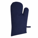 Oven mitts „Sky Loom glove“. Oven gloves. Dark blue solid-colored oven mitt with a clean minimal design.