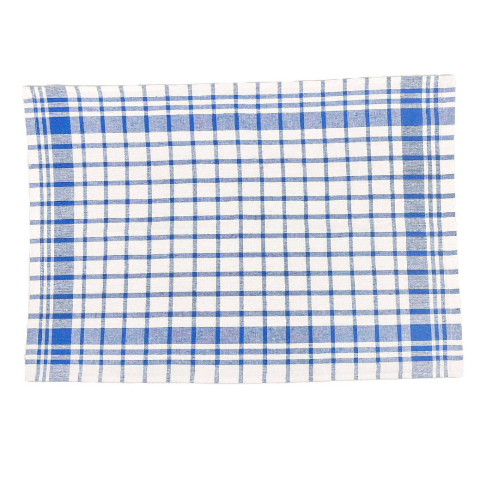 Kitchen towels “Blue Structure”. Home decor, 43x64 cm. Kitchen towel in blue, featuring stylish geometric shapes.
