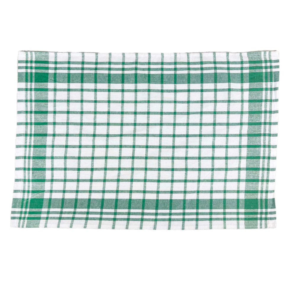 Kitchen towels “Green Structure”. Home decor, 43x64 cm. Kitchen towel in vibrant green, featuring modern geometric motifs.