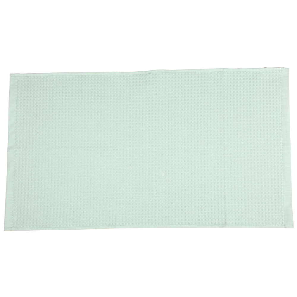 Kitchen towels “Mint Waffle”. Home decor, 35x60 cm. Pastel mint kitchen towel with a subtle pattern.