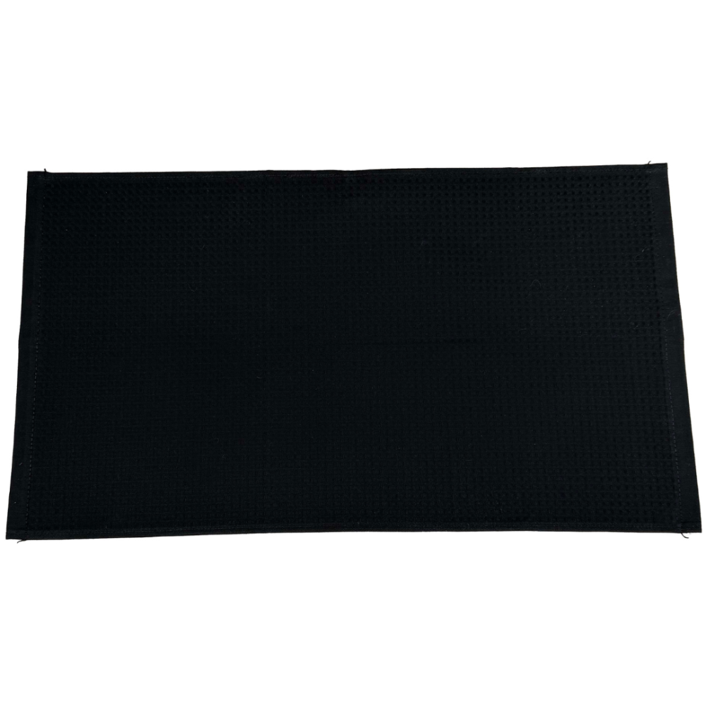 Kitchen towels “Black Waffle”. Home decor, 35x60 cm. Deep black kitchen towel with a subtle pattern.