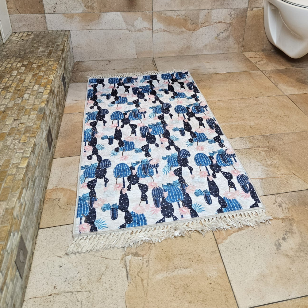 Bath Mat “Cactazure”, 60x95 cm