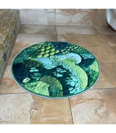 Bath mat “Circle Gouache”. Bath mats