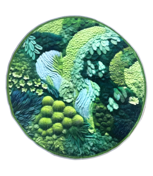 Bath mat “Circle Gouache”. Bath mats