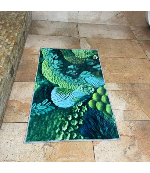 Bath mat “Rectangle Gouache”. Bath mats