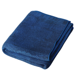 Bath towel “Bamboo Blue”, 50x100 cm, 70x140 cm. Luxurious dark blue towel crafted from bamboo and cotton blend for ultimate softness and absorbency