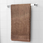 Bath towel “Bamboo Brown”, 50x100 cm, 70x140 cm. Brown towel made from bamboo and cotton, combining comfort and eco-friendly materials