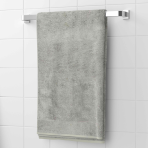 Bath towel “Bamboo Grey”, 70x140 cm. Grey towel made from bamboo and cotton, offering luxurious comfort and sustainability