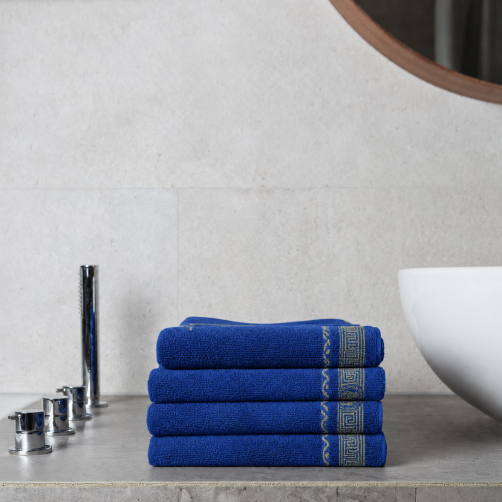 Bath towel “Blue Olympian”, 50x100 cm, 70x140 cm