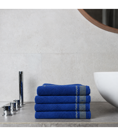 Bath towel “Blue Olympian”