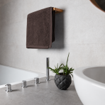 Bath towel “Brown towel”, 50x100 cm, 70x140 cm. Dark brown towel with a smooth minimalist design