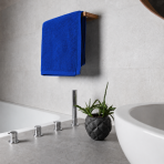 Bath towel “Dark Blue towel”, 50x100 cm, 70x140 cm. Blue towel with a smooth minimalist design