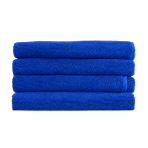 Bath towel “Dark Blue towel”, 50x100 cm, 70x140 cm. Bright blue solid towel with terry texture