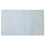 Bath towel “Glacier Olympian”, 70x140 cm. Pastel blue towel with golden ornamentation at the top and bottom.