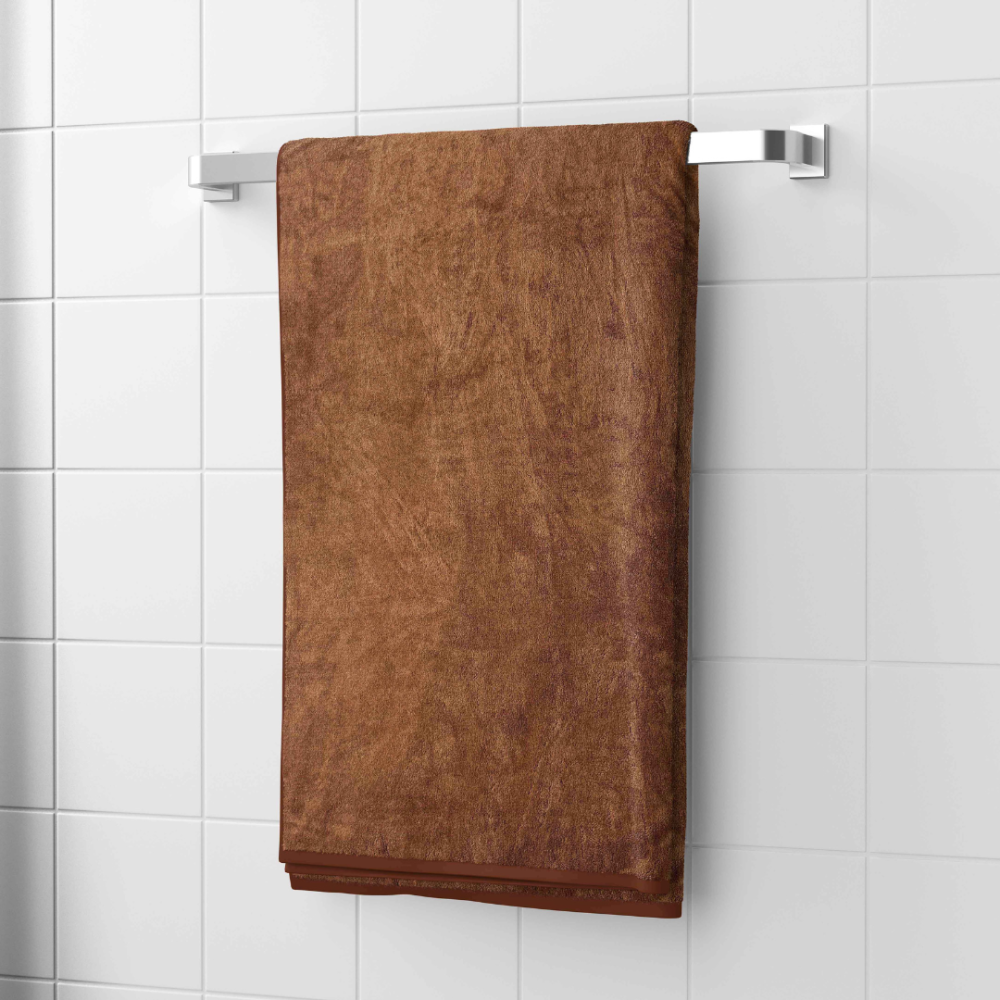 Bath towel “Cinnamon”, 70x140 cm. Luxurious cinnamon-brown towel, combining softness and sophistication for a spa-worthy experience
