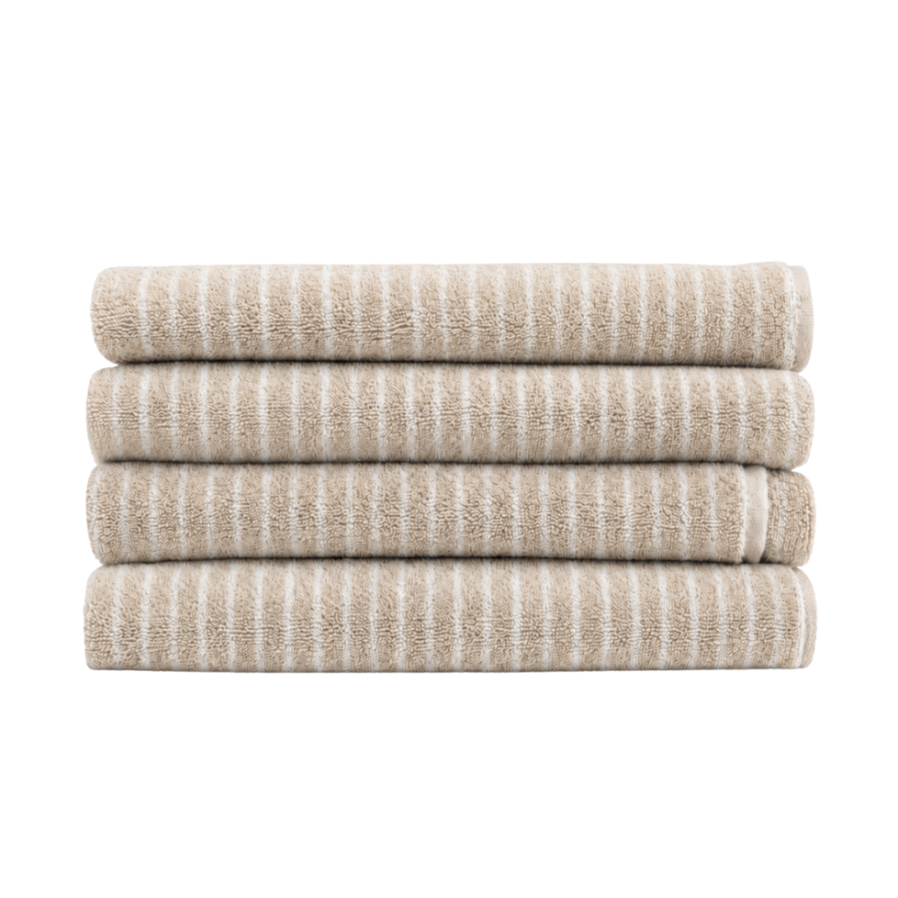 Bath Towel “Gray Lines”, 70x140 cm. Light grey bath towel with subtle white horizontal stripes Bath Towel “Gray Lines”, 70x140 cm. Light grey bath towel with subtle white horizontal stripes