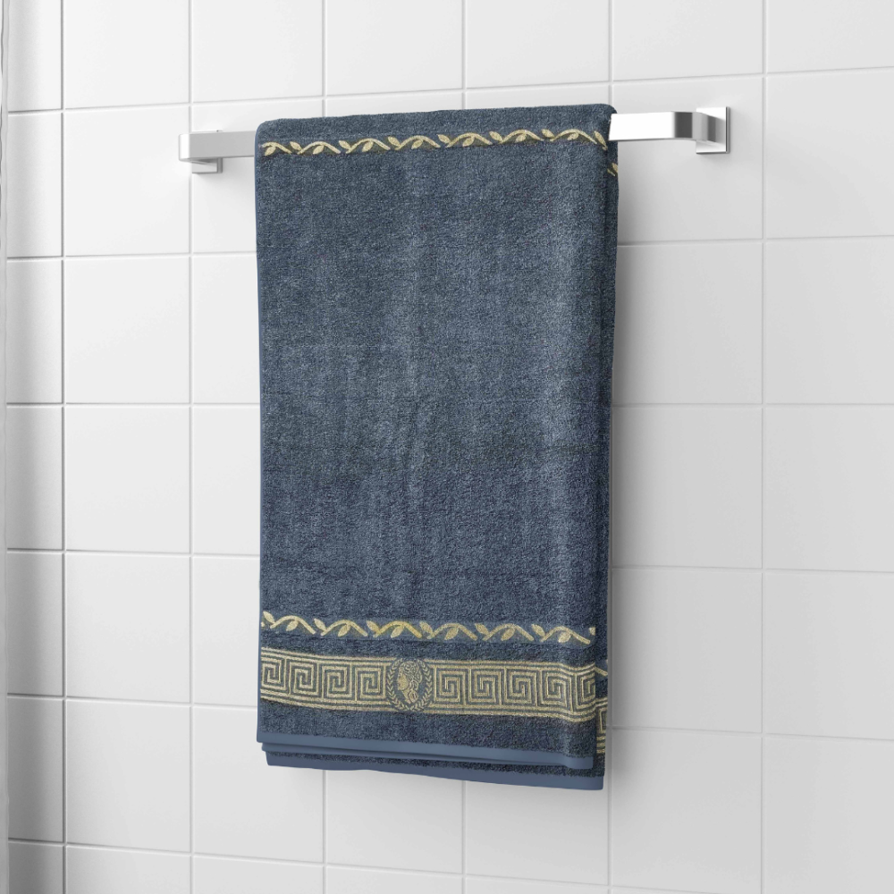 Bath towel “Grey Olympian”, 50x100 cm, 70x140 cm. Elegant dark gray towel that provides a sense of warmth and coziness.