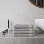 Bath towel “Grey Olympian”, 70x140 cm. Elegant dark gray towel that provides a sense of warmth and coziness. Bath towel “Grey Olympian”, 70x140 cm. Elegant dark gray towel that provides a sense of warmth and coziness.