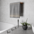 Bath towel “Grey Olympian”, 70x140 cm. Luxurious towel that absorbs moisture perfectly and enhances the bathroom. Bath towel “Grey Olympian”, 70x140 cm. Luxurious towel that absorbs moisture perfectly and enhances the bathroom.