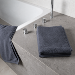 Bath towel “Grey towel”, 50x100 cm, 70x140 cm. Uniform gray towel with a subtle surface Bath towel “Grey towel”, 50x100 cm, 70x140 cm. Uniform gray towel with a subtle surface