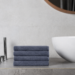 Bath towel “Grey towel”, 50x100 cm, 70x140 cm. Folded towel in a graphite gray shade Bath towel “Grey towel”, 50x100 cm, 70x140 cm. Folded towel in a graphite gray shade