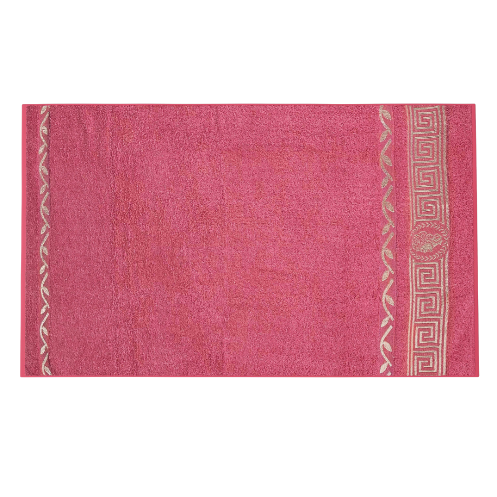 Bath towel “Red Olympian”, 50x100 cm, 70x140 cm. Luxurious towel that absorbs moisture perfectly and complements the bathroom.