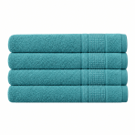 Bath towel “Royal Turquoise towel”, 70x140 cm. Turquoise bath towel with a subtle embossed pattern. Bath towel “Royal Turquoise towel”, 70x140 cm. Turquoise bath towel with a subtle embossed pattern.