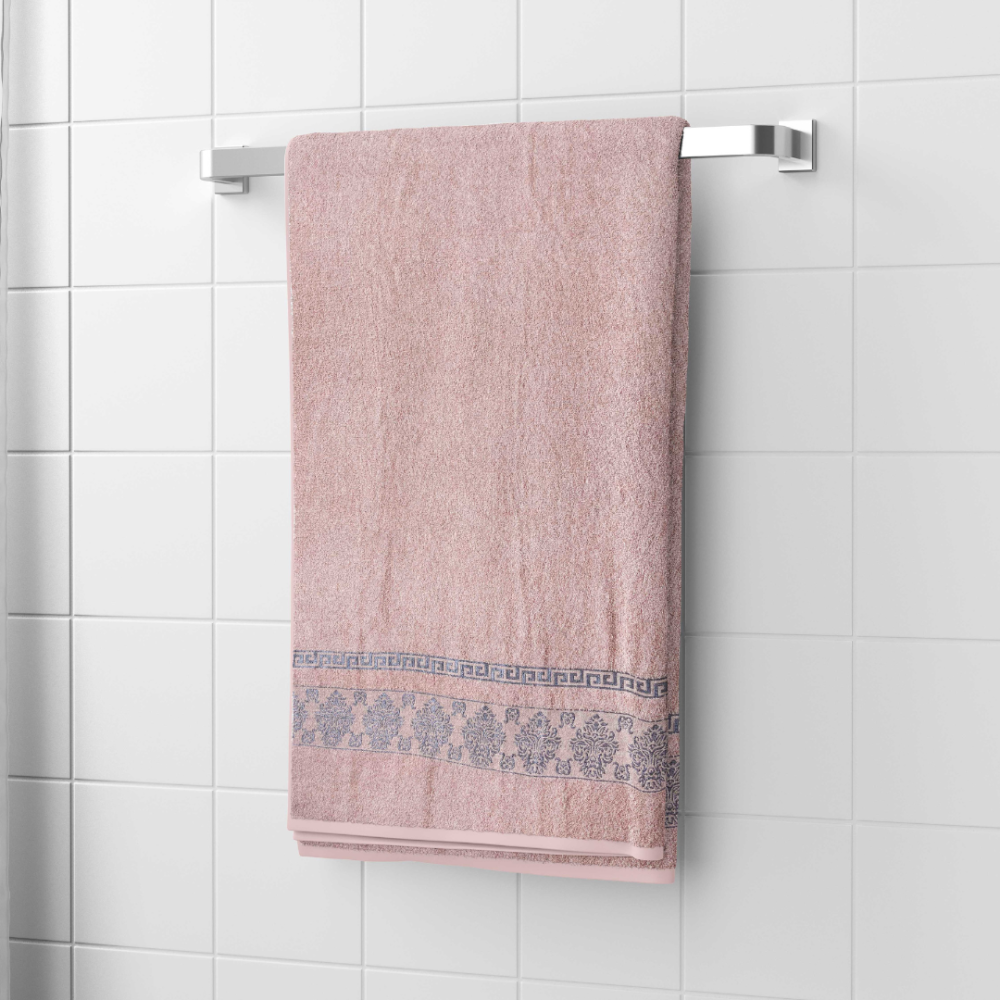 Bath towel “Sorbet”, 70x140 cm. Soft coral towel, bringing a touch of vibrancy to your bathroom.