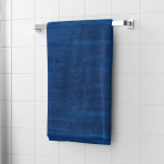 Bath towel “Terry Blue”, 50x90 cm, 70x140 cm. Luxurious blue cotton bath towel, durable and cozy, offering a refreshing and elegant experience for your daily bath routine.