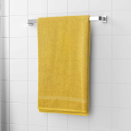Bath Towel “Yellow Economic Towel”, 60x35 cm, 100x45 cm. Light yellow towel with a thicker bottom stripe.